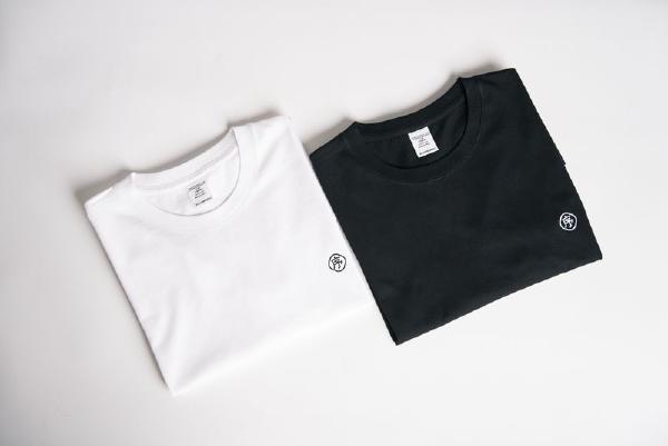 Folded plain t-shirts