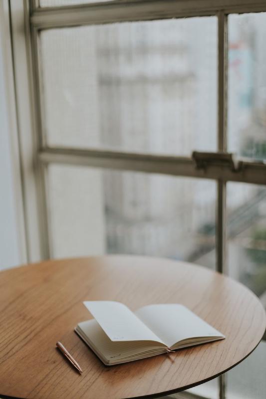 Open journal on a desk